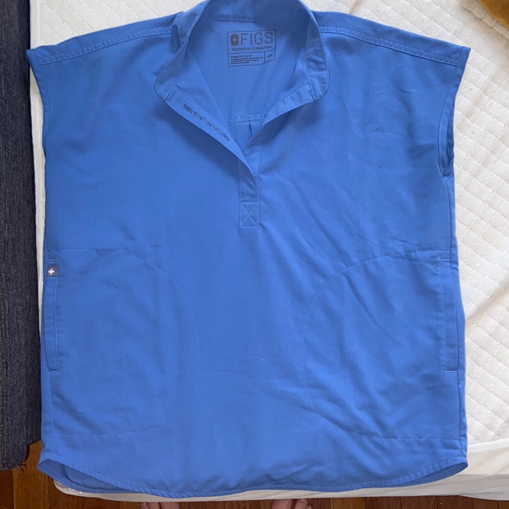 NWOT Figs Ceil blue top